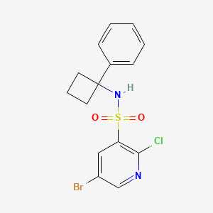 5-bromo-2-chloro-N-(1-phenylcyclobutyl)pyridine-3-sulfonamide