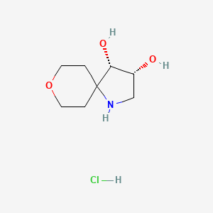 (3R,4S)-8-Oxa-1-azaspiro[4.5]decane-3,4-diol;hydrochloride