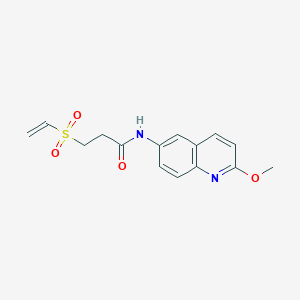 3-Ethenylsulfonyl-N-(2-methoxyquinolin-6-yl)propanamide