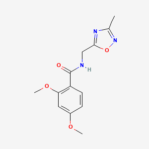 molecular formula C13H15N3O4 B2737501 2,4-二甲氧基-N-((3-甲基-1,2,4-噁二唑-5-基)甲基)苯甲酰胺 CAS No. 1235656-79-7