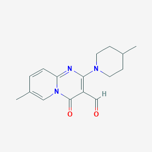 7-methyl-2-(4-methylpiperidin-1-yl)-4-oxo-4H-pyrido[1,2-a]pyrimidine-3-carbaldehyde