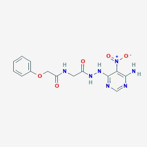 N-{[N'-(6-amino-5-nitropyrimidin-4-yl)hydrazinecarbonyl]methyl}-2-phenoxyacetamide