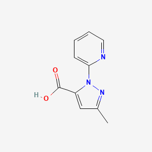 molecular formula C10H9N3O2 B2737509 5-Methyl-2-pyridin-2-ylpyrazole-3-carboxylic acid CAS No. 209960-82-7