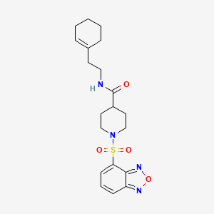 molecular formula C20H26N4O4S B2737519 1-(2,1,3-benzoxadiazol-4-ylsulfonyl)-N-[2-(cyclohexen-1-yl)ethyl]piperidine-4-carboxamide CAS No. 689746-30-3