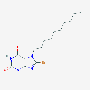 molecular formula C16H25BrN4O2 B273752 8-bromo-7-decyl-3-methyl-3,7-dihydro-1H-purine-2,6-dione 