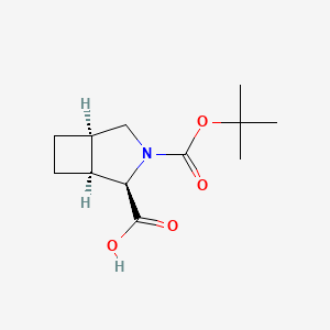 molecular formula C12H19NO4 B2737527 (1S,2R,5R)-3-[(2-methylpropan-2-yl)oxycarbonyl]-3-azabicyclo[3.2.0]heptane-2-carboxylic acid CAS No. 2248389-38-8