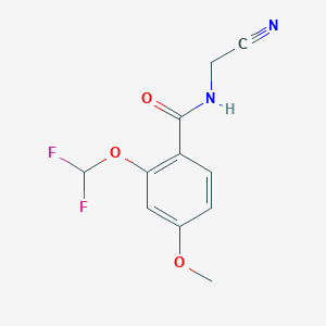 molecular formula C11H10F2N2O3 B2737528 N-(cyanomethyl)-2-(difluoromethoxy)-4-methoxybenzamide CAS No. 1808866-38-7