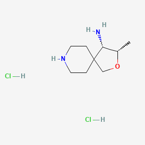 molecular formula C9H20Cl2N2O B2737543 (3S,4S)-3-Methyl-2-oxa-8-azaspiro[4.5]decan-4-amine dihydrochloride CAS No. 2055761-19-6