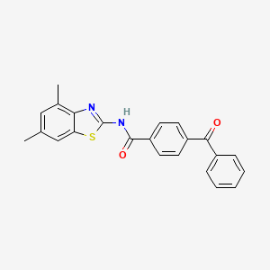 molecular formula C23H18N2O2S B2737545 4-benzoyl-N-(4,6-dimethyl-1,3-benzothiazol-2-yl)benzamide CAS No. 313252-18-5