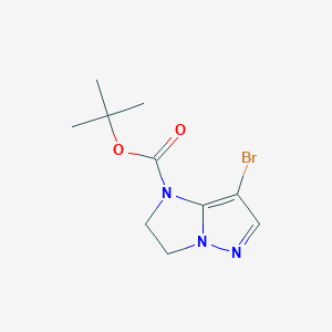 molecular formula C10H14BrN3O2 B2737547 tert-butyl 7-bromo-2,3-dihydro-1H-imidazo[1,2-b]pyrazole-1-carboxylate CAS No. 1776066-29-5