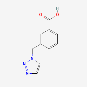 molecular formula C10H9N3O2 B2737553 3-[(1H-1,2,3-triazol-1-yl)methyl]benzoic acid CAS No. 1361004-21-8