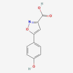 molecular formula C10H7NO4 B2737558 5-(4-羟基苯基)异噁唑-3-甲酸 CAS No. 33282-15-4