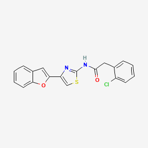 molecular formula C19H13ClN2O2S B2737559 N-(4-(苯并呋喃-2-基)噻唑-2-基)-2-(2-氯苯基)乙酰胺 CAS No. 1170104-43-4