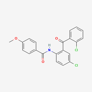 molecular formula C21H15Cl2NO3 B2737564 N-[4-chloro-2-(2-chlorobenzoyl)phenyl]-4-methoxybenzamide CAS No. 289504-09-2