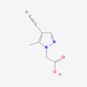 molecular formula C8H8N2O2 B2737576 2-(4-Ethynyl-5-methyl-1H-pyrazol-1-yl)acetic acid CAS No. 1354706-52-7