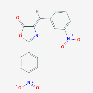 molecular formula C16H9N3O6 B273758 4-{3-nitrobenzylidene}-2-{4-nitrophenyl}-1,3-oxazol-5(4H)-one 