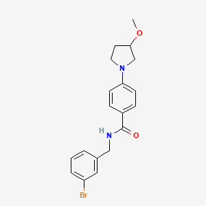 N-(3-bromobenzyl)-4-(3-methoxypyrrolidin-1-yl)benzamide