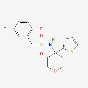 1-(2,5-difluorophenyl)-N-(4-(thiophen-2-yl)tetrahydro-2H-pyran-4-yl)methanesulfonamide
