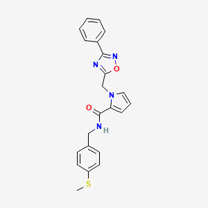 N-(4-(methylthio)benzyl)-1-((3-phenyl-1,2,4-oxadiazol-5-yl)methyl)-1H-pyrrole-2-carboxamide