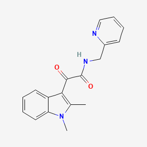 2-(1,2-dimethyl-1H-indol-3-yl)-2-oxo-N-(pyridin-2-ylmethyl)acetamide