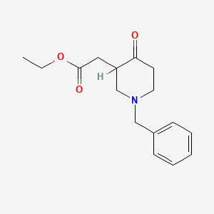 molecular formula C16H20NO3 B2737603 (1-Benzyl-4-oxo-piperidin-3-yl)-acetic acid ethyl ester CAS No. 6947-75-7