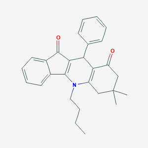 molecular formula C28H29NO2 B273761 5-butyl-7,7-dimethyl-10-phenyl-6,7,8,10-tetrahydro-5H-indeno[1,2-b]quinoline-9,11-dione 