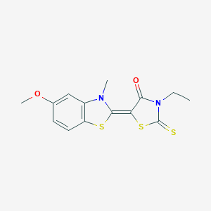 molecular formula C14H14N2O2S3 B273762 3-ethyl-5-(5-methoxy-3-methyl-1,3-benzothiazol-2(3H)-ylidene)-2-thioxo-1,3-thiazolidin-4-one 