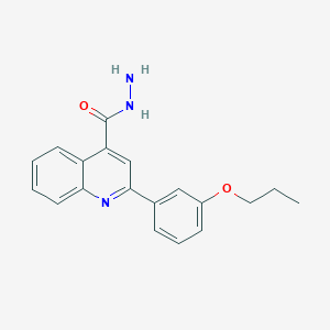 molecular formula C19H19N3O2 B2737621 2-(3-Propoxyphenyl)quinoline-4-carbohydrazide CAS No. 438228-97-8
