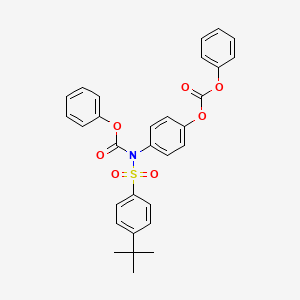 molecular formula C30H27NO7S B2737625 Phenyl (4-(tert-butyl)phenyl)sulfonyl(4-((phenoxycarbonyl)oxy)phenyl)carbamate CAS No. 448197-44-2