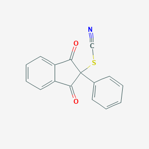 molecular formula C16H9NO2S B273763 2-Phenyl-2-thiocyanatoindan-1,3-dione 