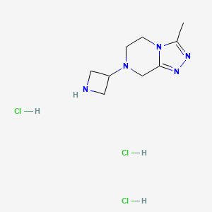 7-(Azetidin-3-yl)-3-methyl-6,8-dihydro-5H-[1,2,4]triazolo[4,3-a]pyrazine;trihydrochloride