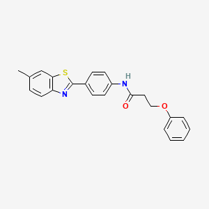 molecular formula C23H20N2O2S B2737646 N-[4-(6-甲基-1,3-苯并噻唑-2-基)苯基]-3-苯氧基丙酰胺 CAS No. 476295-64-4