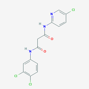 molecular formula C14H10Cl3N3O2 B2737655 N~1~-(5-chloro-2-pyridinyl)-N~3~-(3,4-dichlorophenyl)malonamide CAS No. 338392-31-7