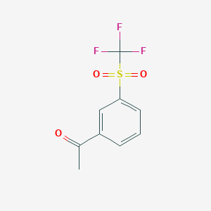molecular formula C9H7F3O3S B2737662 3-(Trifluoromethylsulfonyl)acetophenone CAS No. 1100768-01-1