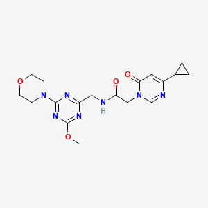 2-(4-cyclopropyl-6-oxopyrimidin-1(6H)-yl)-N-((4-methoxy-6-morpholino-1,3,5-triazin-2-yl)methyl)acetamide