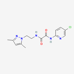 molecular formula C14H16ClN5O2 B2737688 N1-(5-chloropyridin-2-yl)-N2-(2-(3,5-dimethyl-1H-pyrazol-1-yl)ethyl)oxalamide CAS No. 1208804-07-2