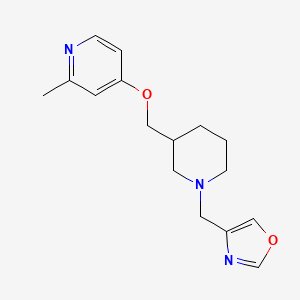 molecular formula C16H21N3O2 B2737691 4-[[3-[(2-Methylpyridin-4-yl)oxymethyl]piperidin-1-yl]methyl]-1,3-oxazole CAS No. 2380067-27-4