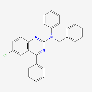 molecular formula C27H20ClN3 B2737700 N-benzyl-6-chloro-N,4-diphenylquinazolin-2-amine CAS No. 384798-67-8