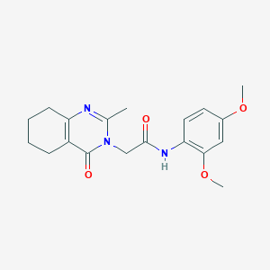 molecular formula C19H23N3O4 B2737705 N-(2,4-dimethoxyphenyl)-2-(2-methyl-4-oxo-5,6,7,8-tetrahydroquinazolin-3(4H)-yl)acetamide CAS No. 1251605-02-3