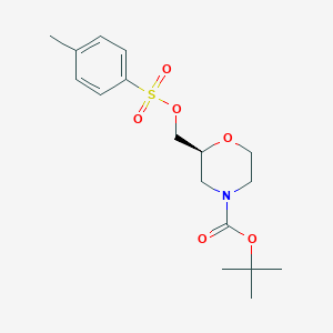 molecular formula C17H25NO6S B2737706 (S)-tert-Butyl 2-((tosyloxy)methyl)morpholine-4-carboxylate CAS No. 148638-76-0