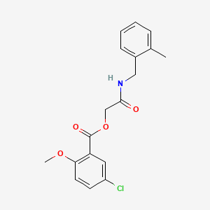 molecular formula C18H18ClNO4 B2737713 [2-[(2-甲基苯基)甲基氨基]-2-氧代乙基] 5-氯-2-甲氧基苯甲酸酯 CAS No. 1795032-89-1