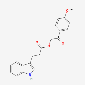 molecular formula C20H19NO4 B2737716 2-(4-甲氧基苯基)-2-氧代乙基 3-(1H-吲哚-3-基)丙酸酯 CAS No. 886128-40-1