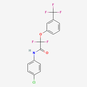molecular formula C15H9ClF5NO2 B2737719 N-(4-chlorophenyl)-2,2-difluoro-2-[3-(trifluoromethyl)phenoxy]acetamide CAS No. 338792-02-2