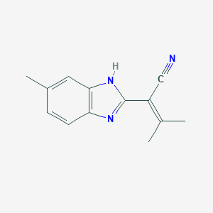 molecular formula C13H13N3 B273772 3-methyl-2-(6-methyl-1H-benzimidazol-2-yl)-2-butenenitrile 