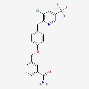 3-[(4-{[3-Chloro-5-(trifluoromethyl)pyridin-2-yl]methyl}phenoxy)methyl]benzamide