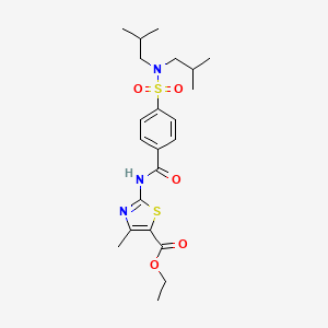 ethyl 2-(4-(N,N-diisobutylsulfamoyl)benzamido)-4-methylthiazole-5-carboxylate