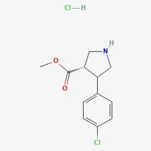 Methyl (3S,4R)-4-(4-chlorophenyl)pyrrolidine-3-carboxylate hydrochloride