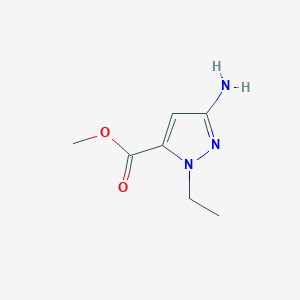 molecular formula C7H11N3O2 B2737740 Methyl 3-amino-1-ethyl-1H-pyrazole-5-carboxylate CAS No. 1029052-29-6