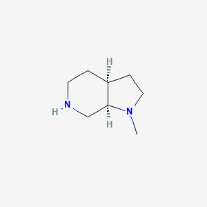 molecular formula C8H16N2 B2737754 (3aS,7aR)-1-methyl-2,3,3a,4,5,6,7,7a-octahydropyrrolo[2,3-c]pyridine CAS No. 2245361-11-7
