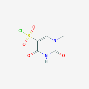 molecular formula C5H5ClN2O4S B2737786 1-Methyl-2,4-dioxo-1,2,3,4-tetrahydropyrimidine-5-sulfonyl chloride CAS No. 1339140-89-4